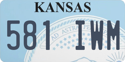 KS license plate 581IWM