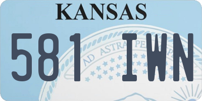 KS license plate 581IWN