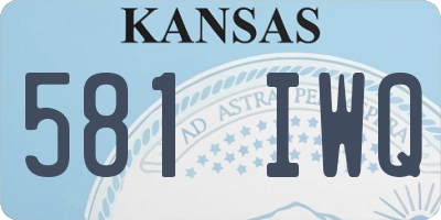 KS license plate 581IWQ