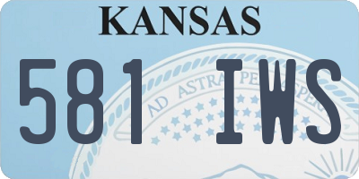 KS license plate 581IWS