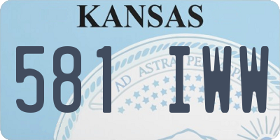 KS license plate 581IWW