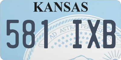 KS license plate 581IXB