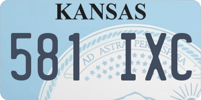KS license plate 581IXC