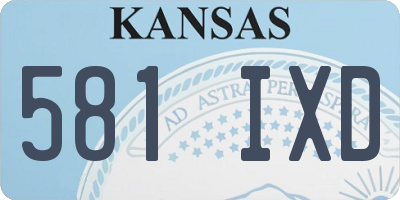 KS license plate 581IXD
