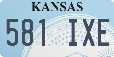 KS license plate 581IXE