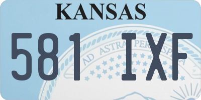 KS license plate 581IXF