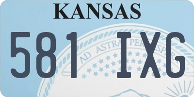 KS license plate 581IXG