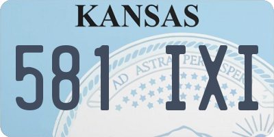 KS license plate 581IXI