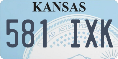 KS license plate 581IXK