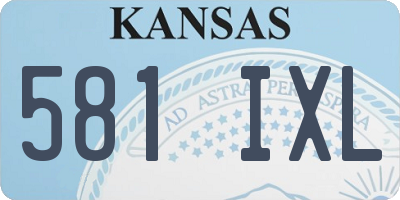 KS license plate 581IXL