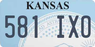 KS license plate 581IXO