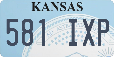 KS license plate 581IXP