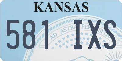 KS license plate 581IXS
