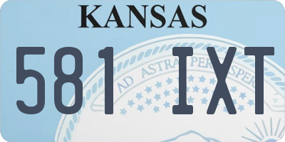 KS license plate 581IXT