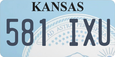 KS license plate 581IXU