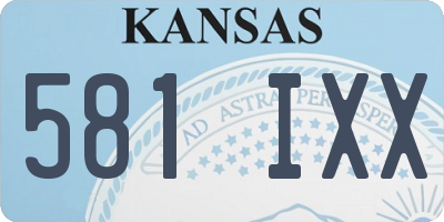 KS license plate 581IXX