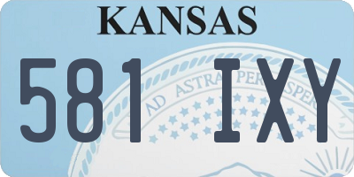 KS license plate 581IXY