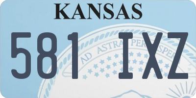 KS license plate 581IXZ
