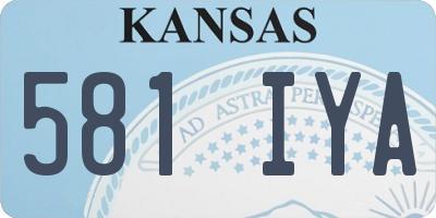 KS license plate 581IYA