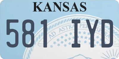 KS license plate 581IYD
