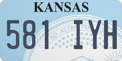 KS license plate 581IYH