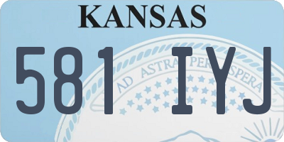 KS license plate 581IYJ