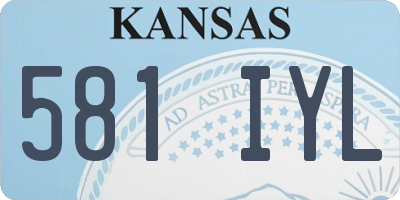 KS license plate 581IYL