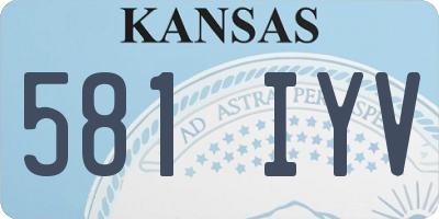 KS license plate 581IYV