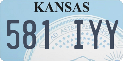 KS license plate 581IYY