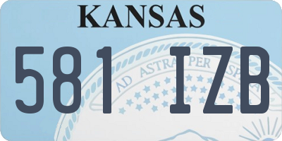 KS license plate 581IZB