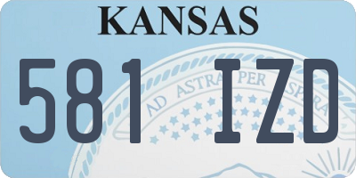 KS license plate 581IZD