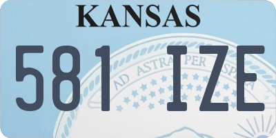 KS license plate 581IZE