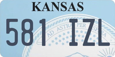 KS license plate 581IZL