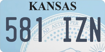 KS license plate 581IZN