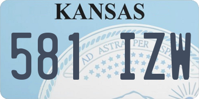 KS license plate 581IZW