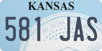 KS license plate 581JAS