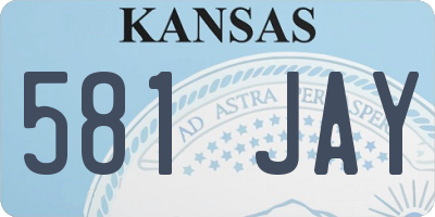 KS license plate 581JAY