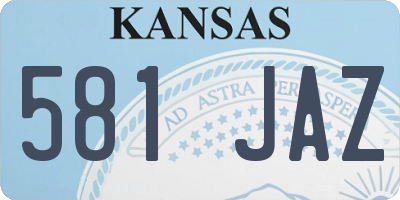 KS license plate 581JAZ