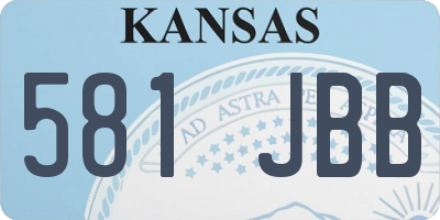 KS license plate 581JBB