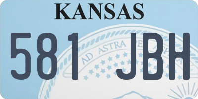 KS license plate 581JBH