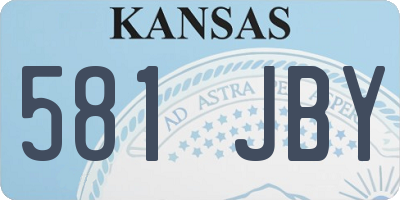 KS license plate 581JBY