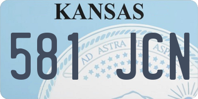 KS license plate 581JCN