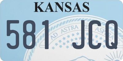 KS license plate 581JCQ