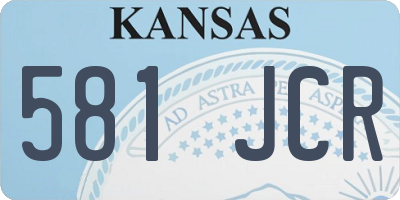 KS license plate 581JCR