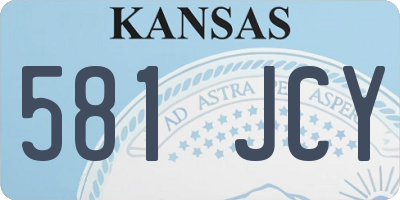 KS license plate 581JCY