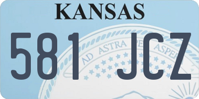 KS license plate 581JCZ