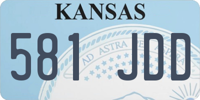 KS license plate 581JDD