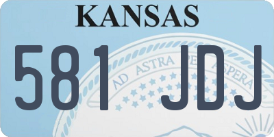 KS license plate 581JDJ