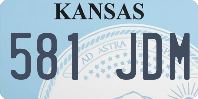 KS license plate 581JDM