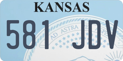 KS license plate 581JDV